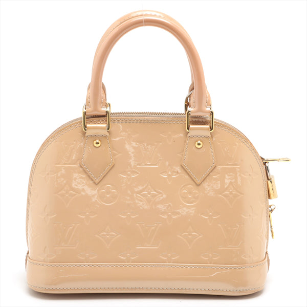 Alma patent leather handbag Louis Vuitton Beige in Patent leather - 25736038